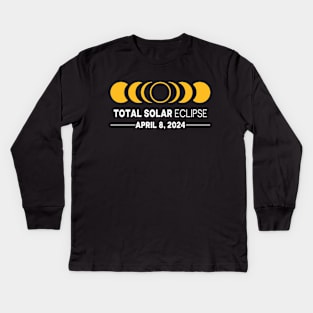 Total Solar Eclipse 2024 Kids Long Sleeve T-Shirt